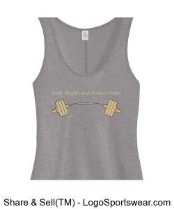 Faith, Weights and Protein shakes - Womens Vintage tank Design Zoom